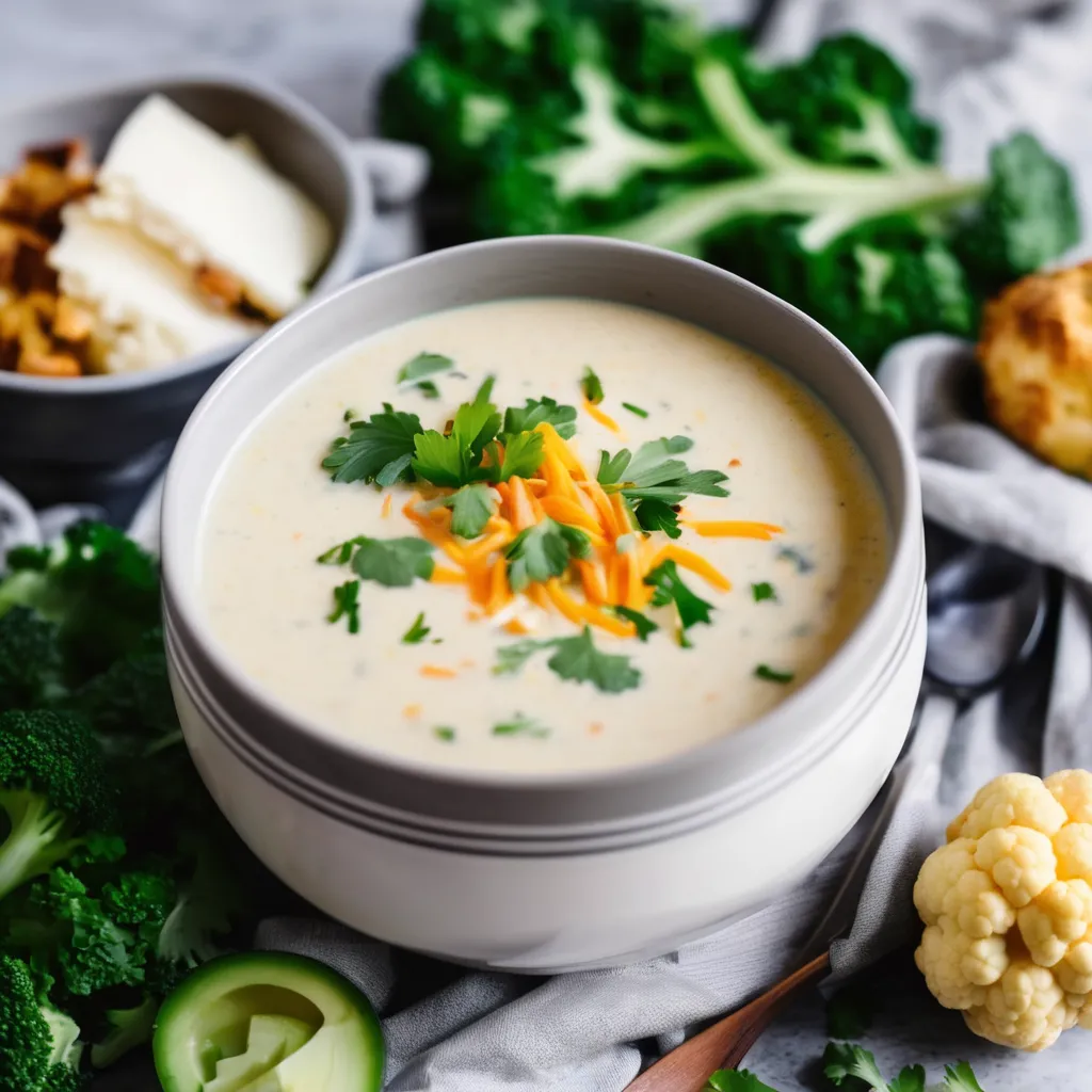Pot Keto Cauliflower Soup