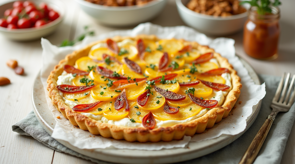 Honey Almond Ricotta Tart