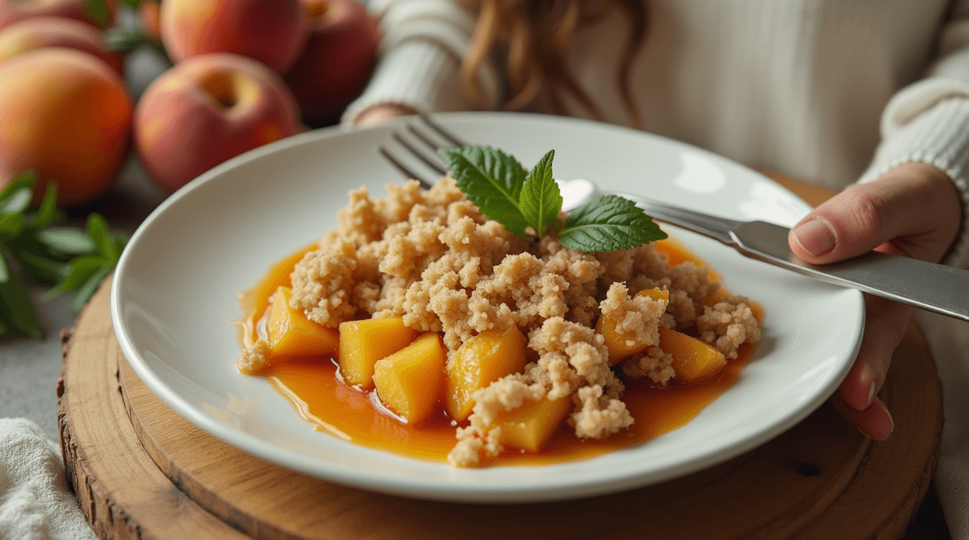 Peach Crumble recipe